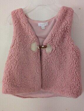 Tahari Cozy Pink Texture Fleece 12M Baby Girl Vest